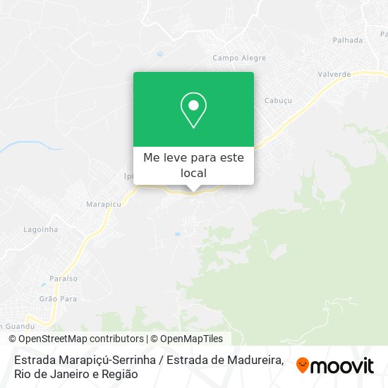 Estrada Marapiçú-Serrinha / Estrada de Madureira mapa