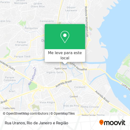 Rua Uranos mapa
