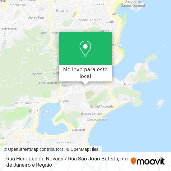 Rua Henrique de Novaes / Rua São João Batista mapa