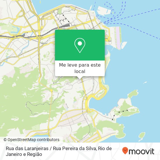 Rua das Laranjeiras / Rua Pereira da Silva mapa