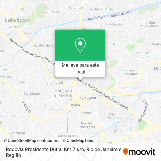 Rodovia Presidente Dutra, Km 7 s / n mapa
