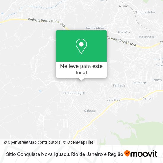 Sítio Conquista Nova Iguaçu mapa