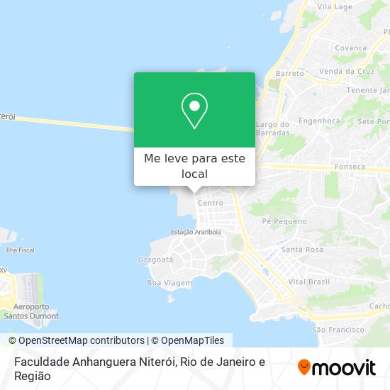 Faculdade Anhanguera Niterói mapa