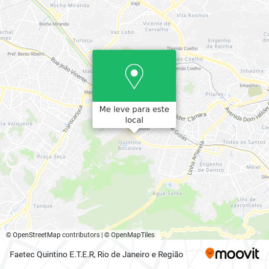 Faetec Quintino E.T.E.R mapa