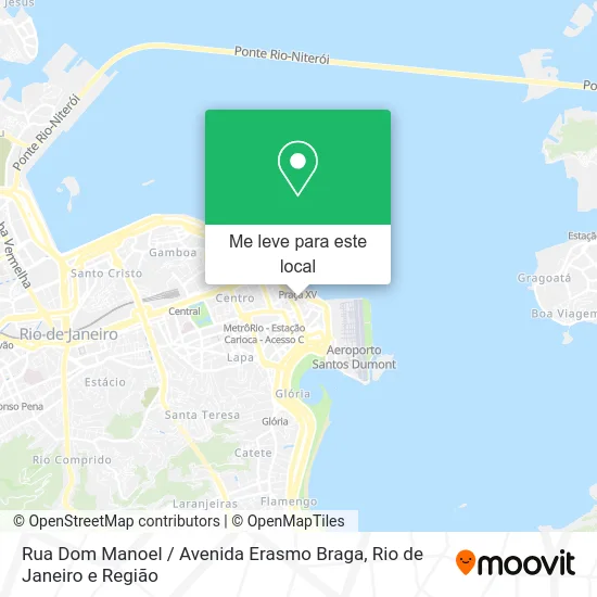 Rua Dom Manoel / Avenida Erasmo Braga mapa
