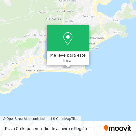 Pizza Crek Ipanema mapa