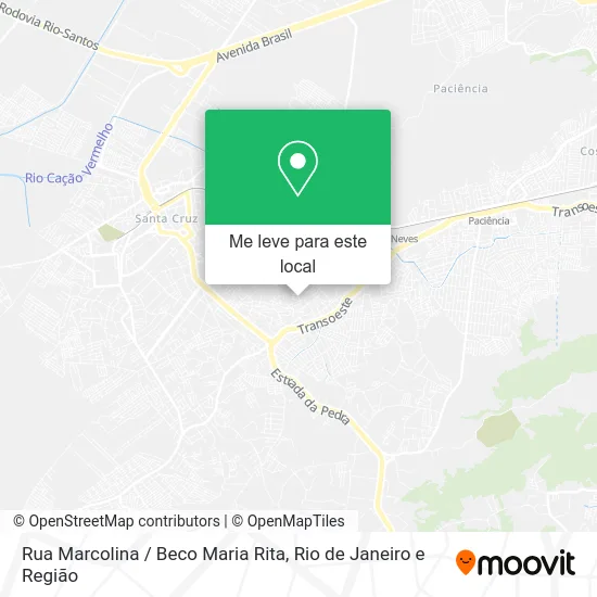 Rua Marcolina / Beco Maria Rita mapa
