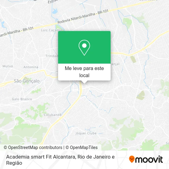 Academia smart Fit Alcantara mapa