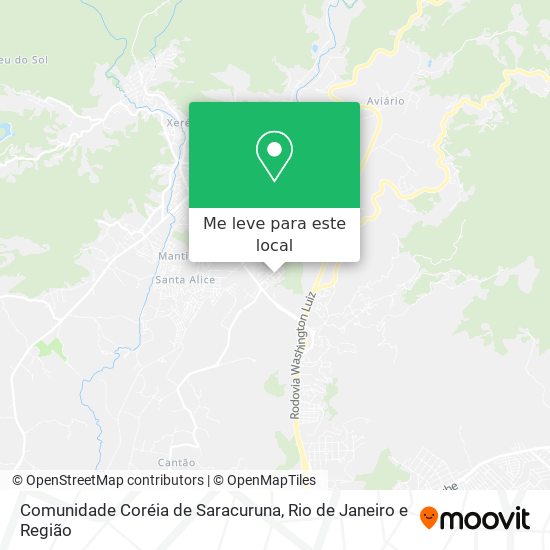 Comunidade Coréia de Saracuruna mapa