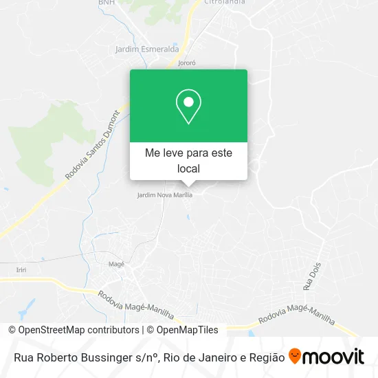 Rua Roberto Bussinger s/nº mapa