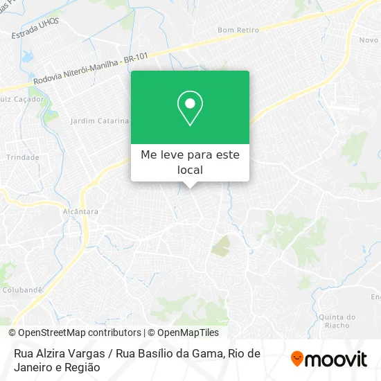 Rua Alzira Vargas / Rua Basílio da Gama mapa