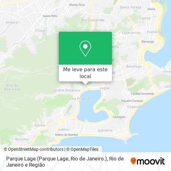 Parque Lage (Parque Lage, Rio de Janeiro.) mapa