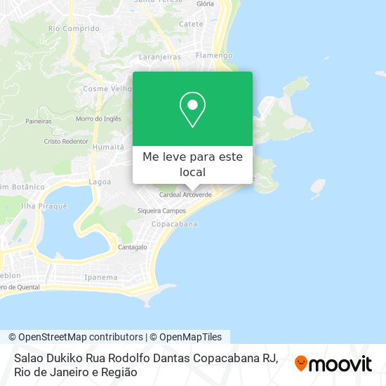 Salao Dukiko Rua Rodolfo Dantas Copacabana RJ mapa