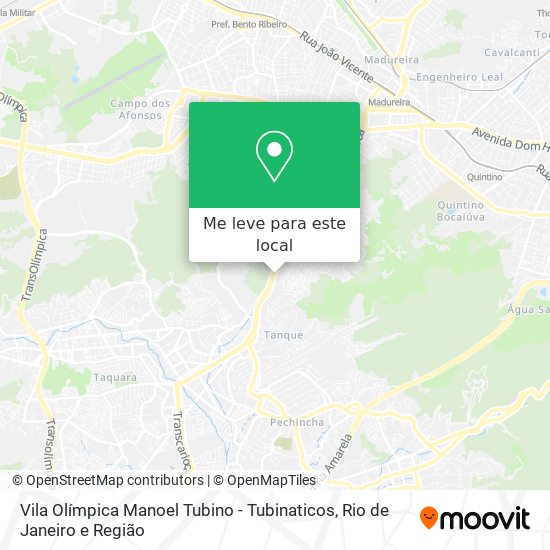 Vila Olímpica Manoel Tubino - Tubinaticos mapa