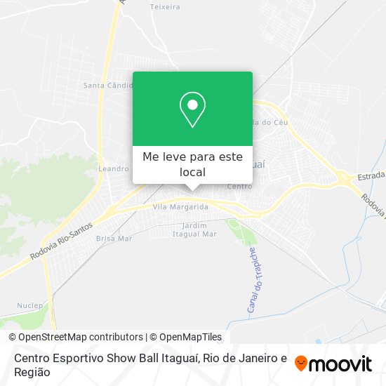 Centro Esportivo Show Ball Itaguaí mapa