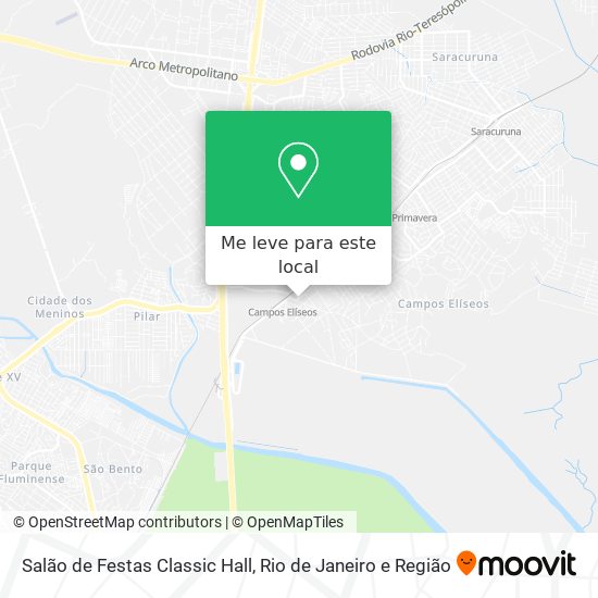 Salão de Festas Classic Hall mapa