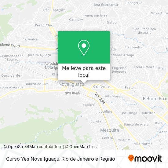 Curso Yes Nova Iguaçu mapa