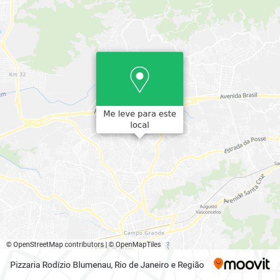 Pizzaria Rodízio Blumenau mapa