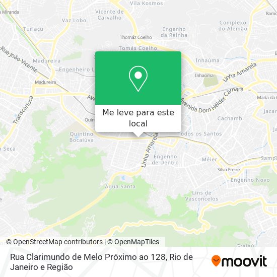 Rua Clarimundo de Melo Próximo ao 128 mapa