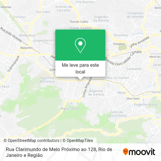 Rua Clarimundo de Melo Próximo ao 128 mapa