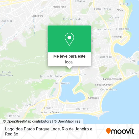 Lago dos Patos Parque Lage mapa