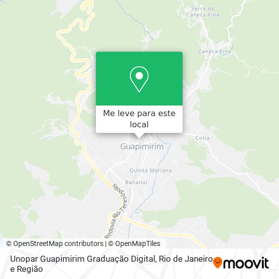 Unopar Guapimirim Graduação Digital mapa
