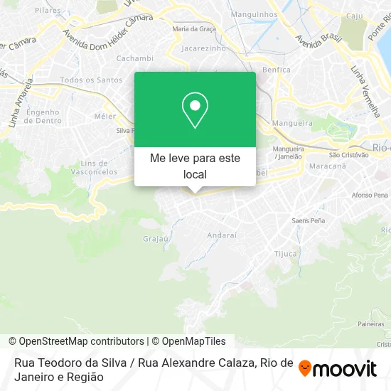 Rua Teodoro da Silva / Rua Alexandre Calaza mapa