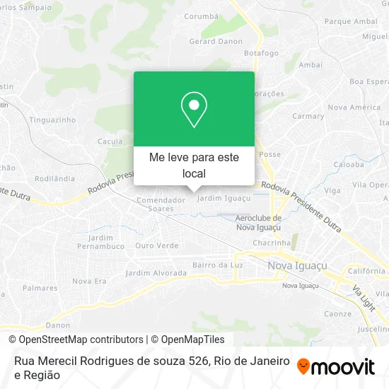 Rua Merecil Rodrigues de souza 526 mapa