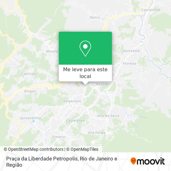 Praça da Liberdade Petropolis mapa