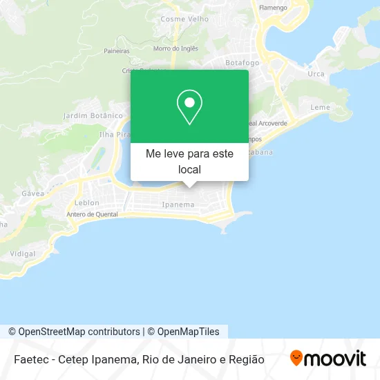 Faetec - Cetep Ipanema mapa