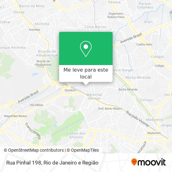 Rua Pinhal 198 mapa
