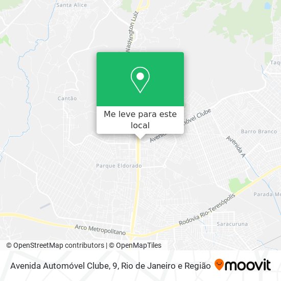 Avenida Automóvel Clube, 9 mapa