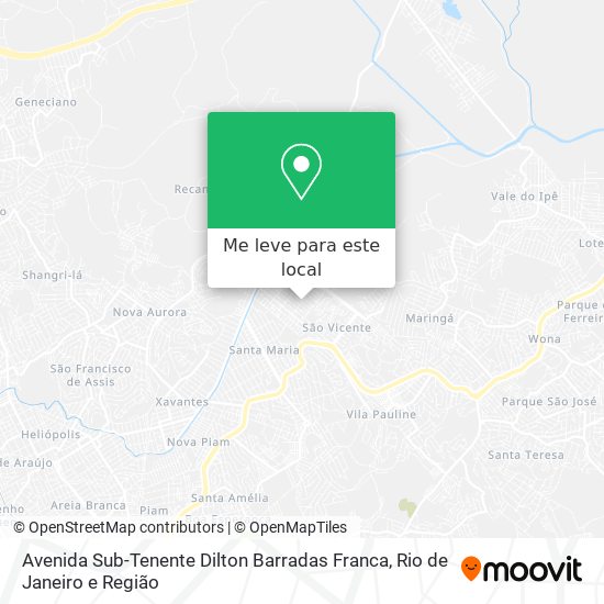 Avenida Sub-Tenente Dilton Barradas Franca mapa