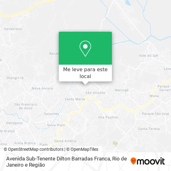 Avenida Sub-Tenente Dilton Barradas Franca mapa