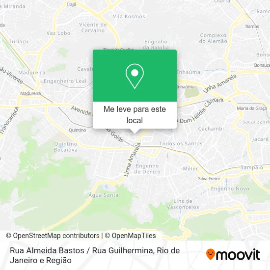 Rua Almeida Bastos / Rua Guilhermina mapa