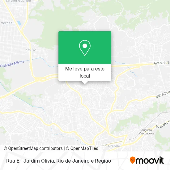 Rua E - Jardim Olivia mapa