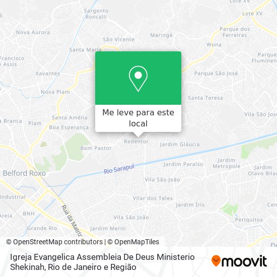 Igreja Evangelica Assembleia De Deus Ministerio Shekinah mapa