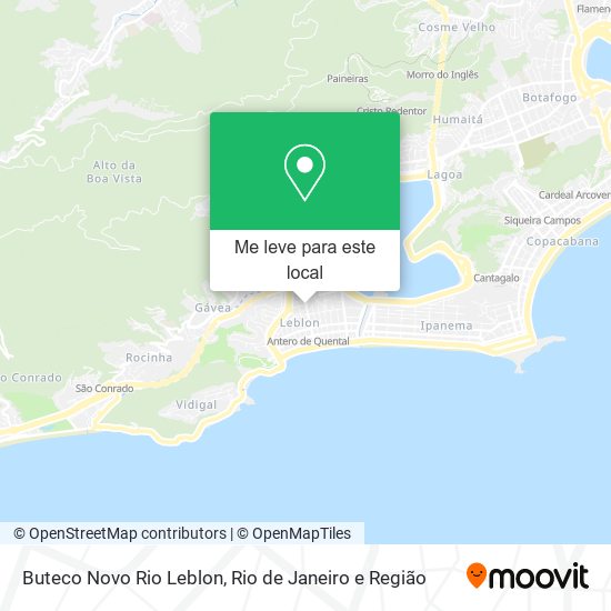 Buteco Novo Rio Leblon mapa