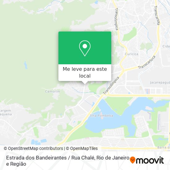 Estrada dos Bandeirantes / Rua Chalé mapa