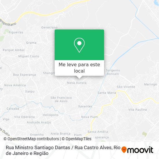 Rua Ministro Santiago Dantas / Rua Castro Alves mapa