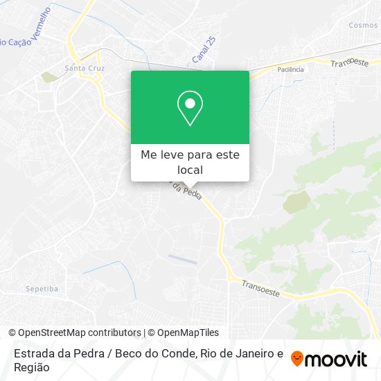 Estrada da Pedra / Beco do Conde mapa