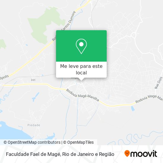 Faculdade Fael de Magé mapa