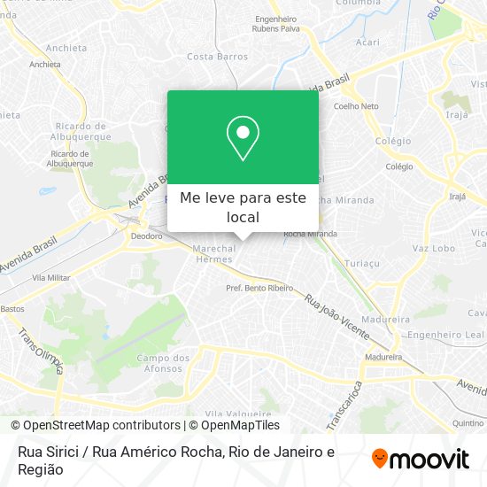 Rua Sirici / Rua Américo Rocha mapa