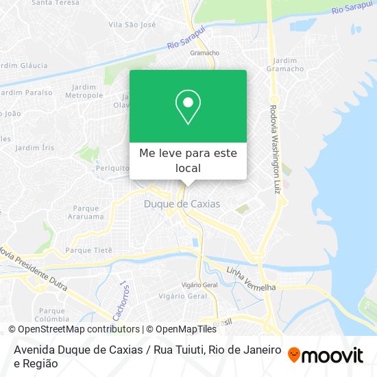 Avenida Duque de Caxias / Rua Tuiuti mapa