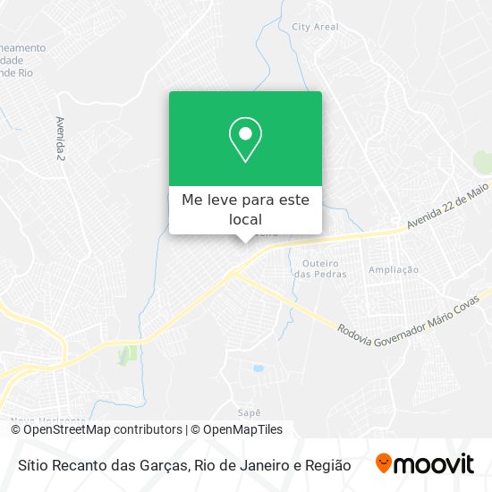 Sítio Recanto das Garças mapa