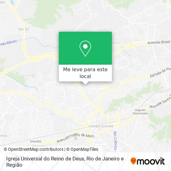Igreja Universal do Reino de Deus mapa