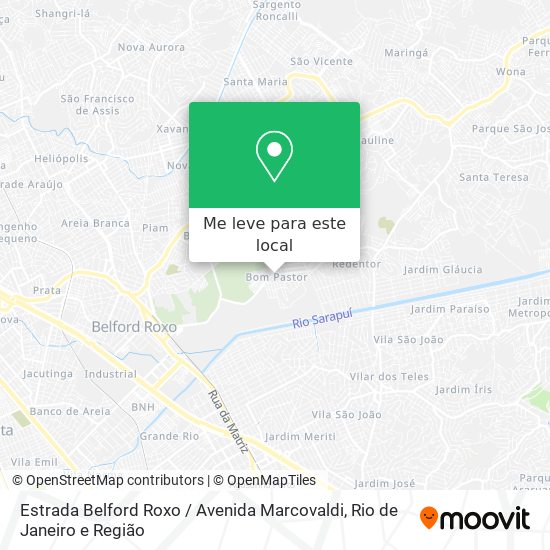 Estrada Belford Roxo / Avenida Marcovaldi mapa