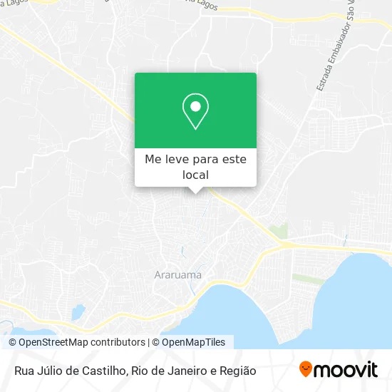 Rua Júlio de Castilho mapa