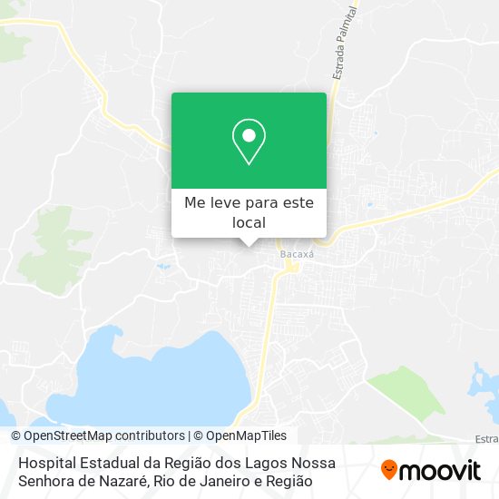 Hospital Estadual da Região dos Lagos Nossa Senhora de Nazaré mapa