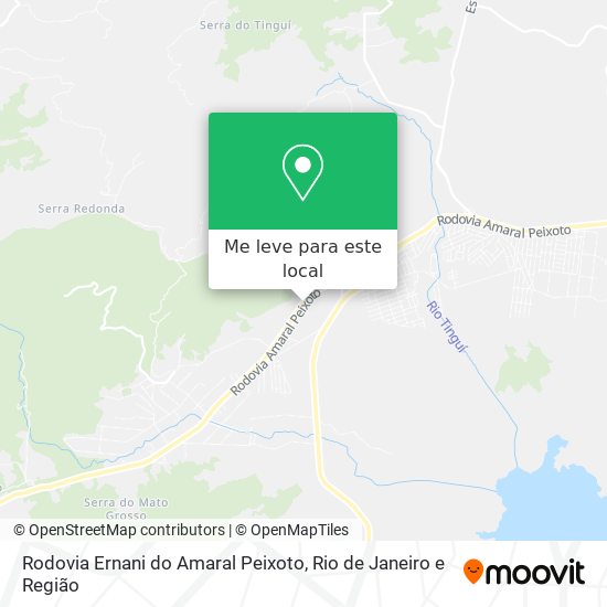 Rodovia Ernani do Amaral Peixoto mapa
